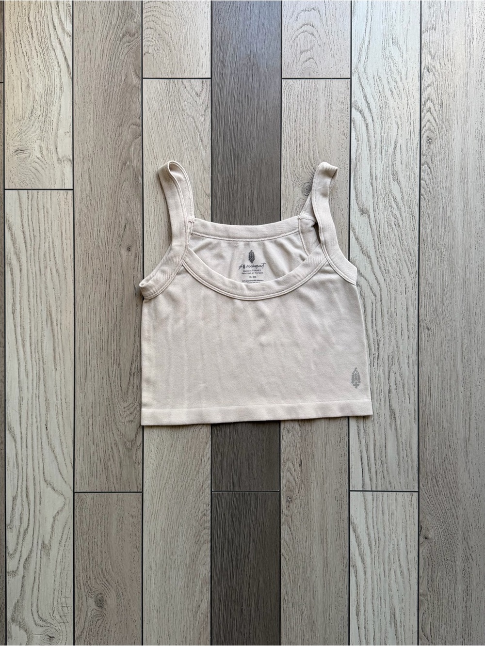 Free People Movement Beige Crewneck T-Shirt - XL